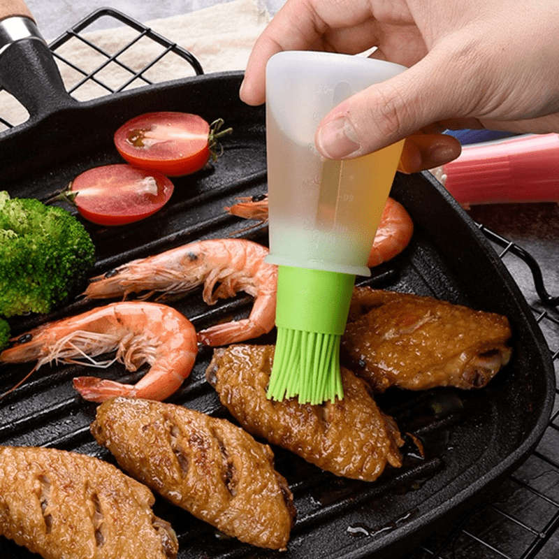 1pc Silicone Oil Brush with Oil Can and Oil Box Set