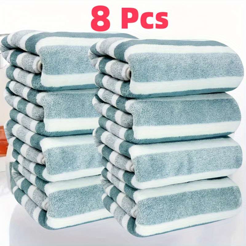 8-Pack Luxury Striped Towel Set