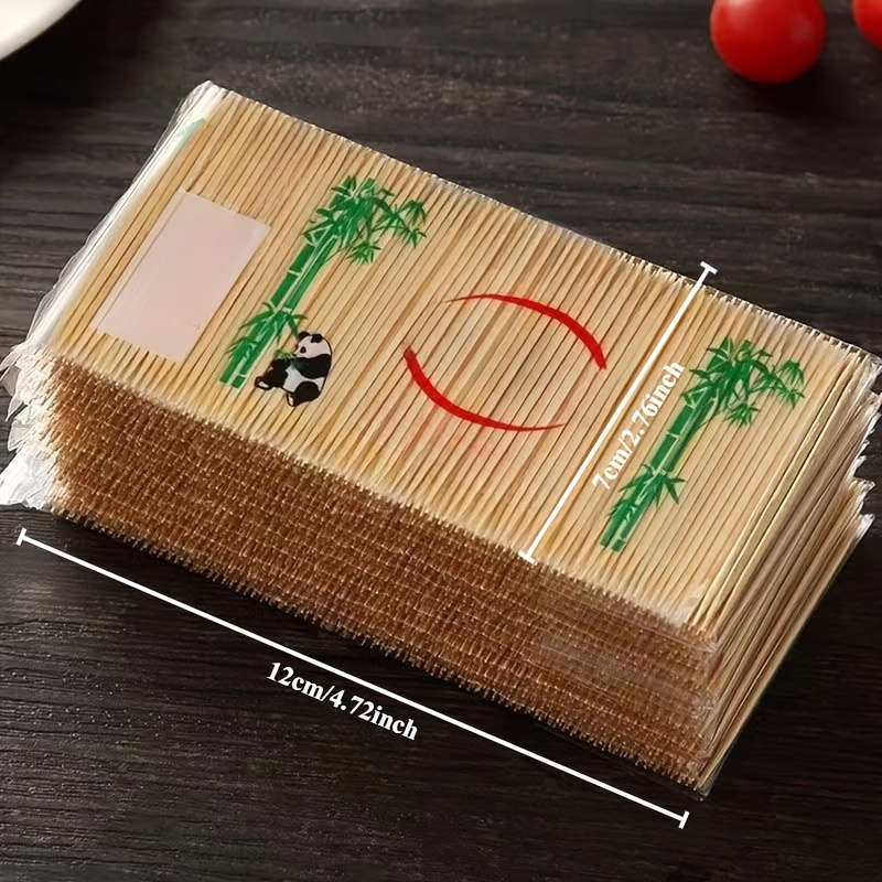 Natural Bamboo Double-headed Thin Toothpicks