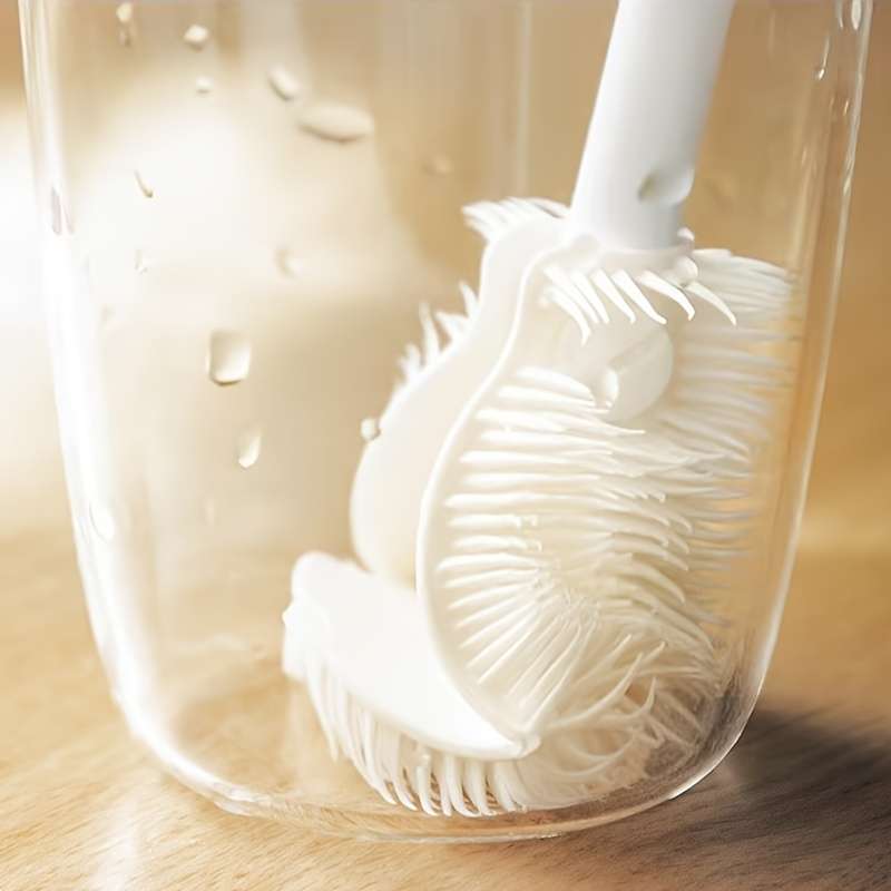 360-Degree Foldable Silicone Cup Brush with Long Handle