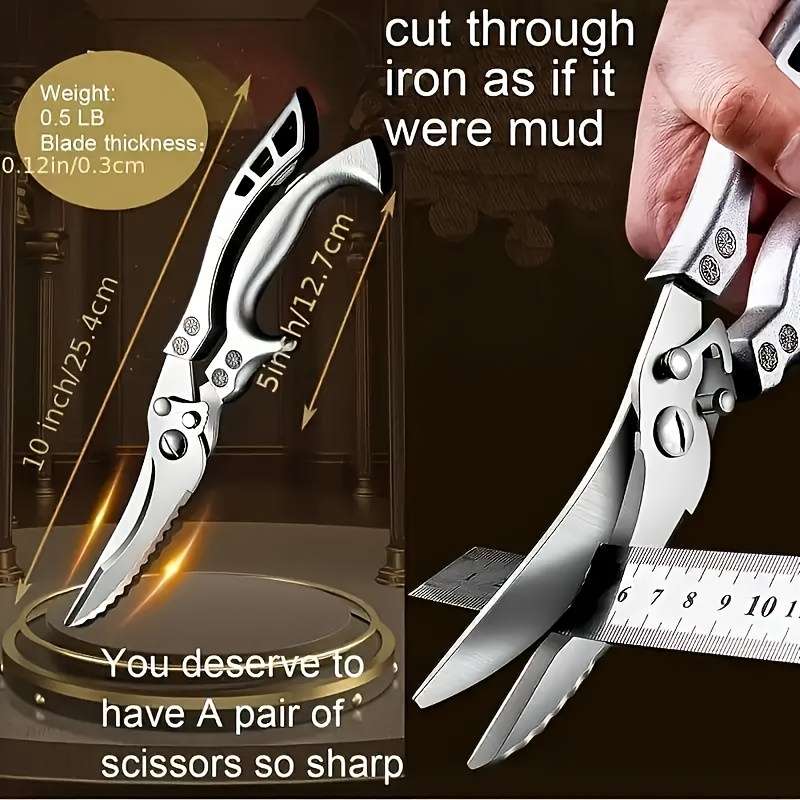 1pc Stainless Steel Kitchen Scissors