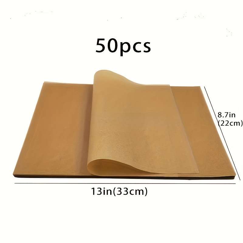 50-Pack Pre-Cut Parchment Paper Baking Sheets