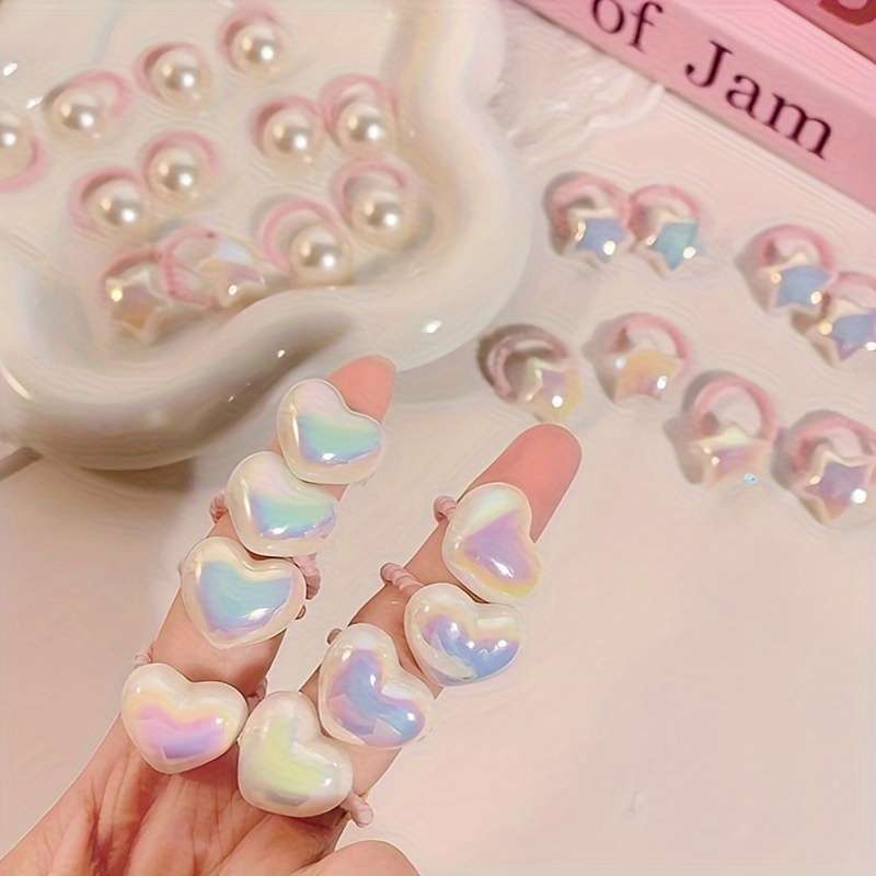 10-Pack Cute Pearl Hair Ties