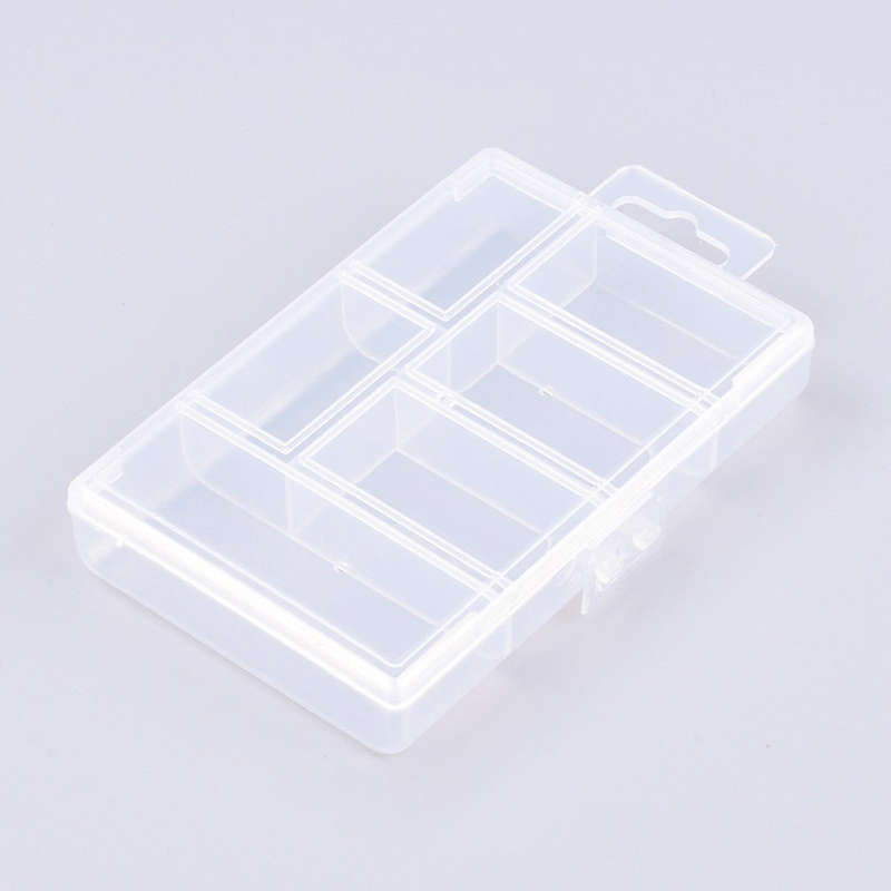1pcs White Plastic Clear Storage Box