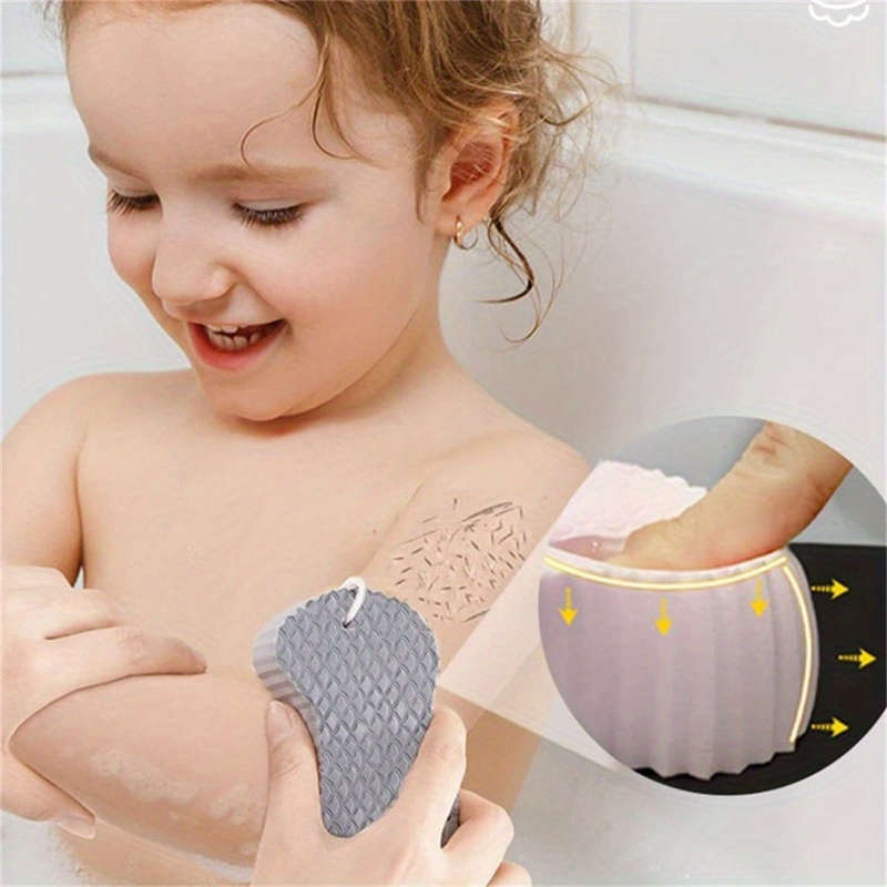 1pc Soft Bristle Bath Sponge Towel
