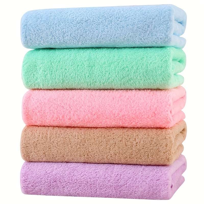 Ultra-Soft Coral Fleece Bath Towel