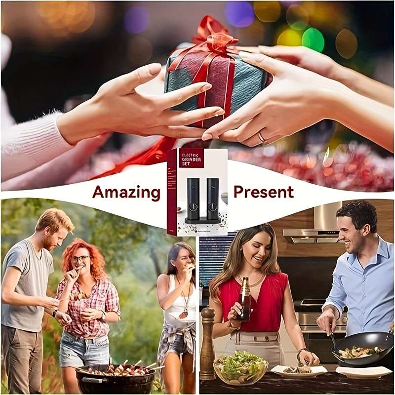 YumiPLUS Electric Salt Pepper Grinder Set