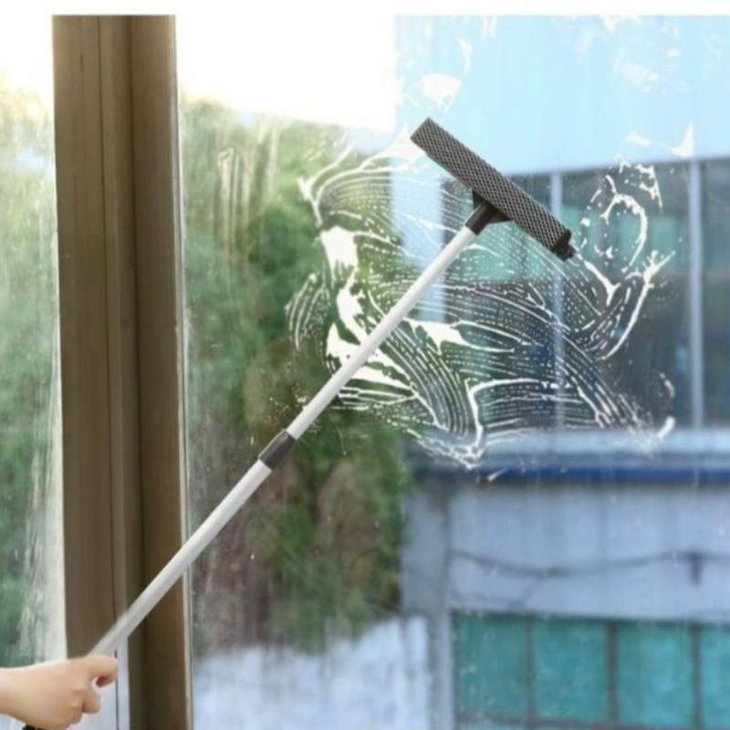 Extendable Double-Sided Window Squeegee with Aluminum Pole