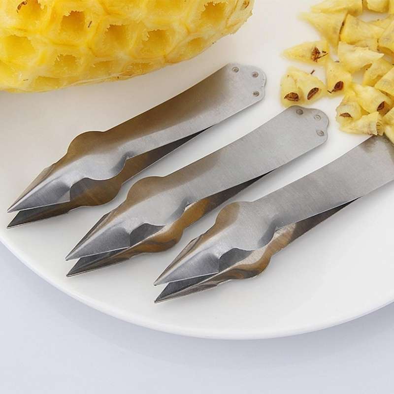 Pineapple Eye Peeler Kitchen Stainless Steel Seed Remover Cutting Clip Useful