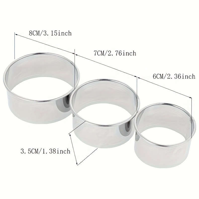 Set Of 3 Stainless Steel Dumpling Molds