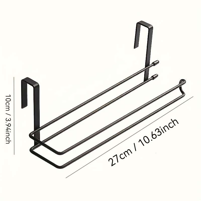 Easy-Install Black Metal Paper Towel Holder