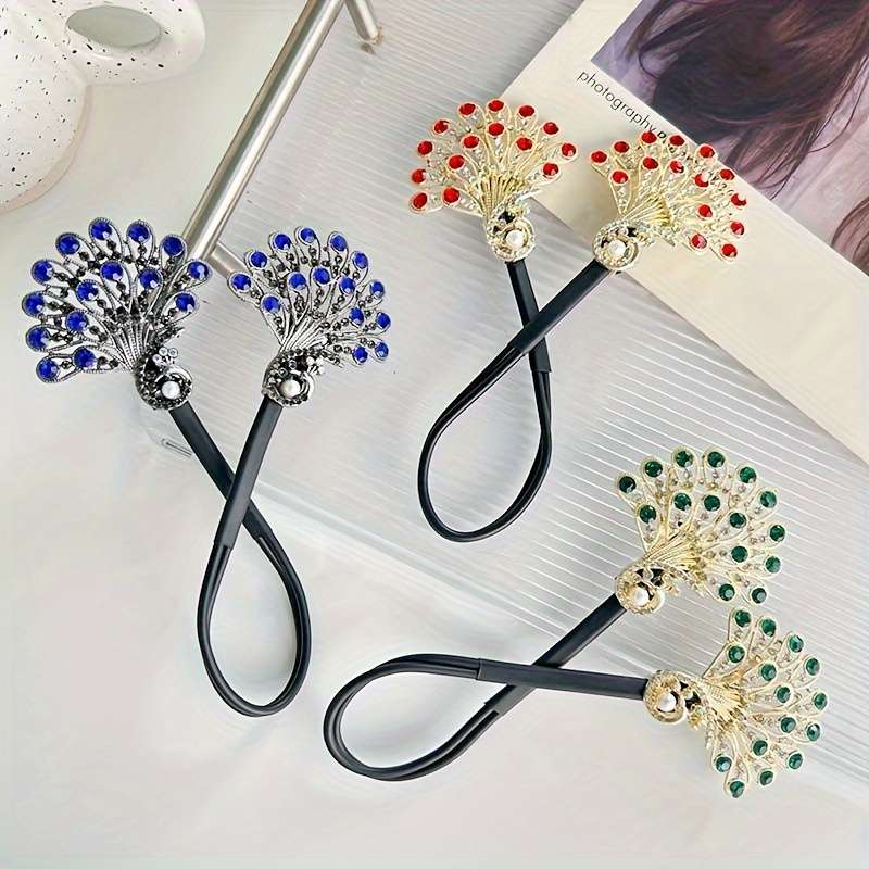 Elegant Alloy Hair Ties with Rhinestone Accents