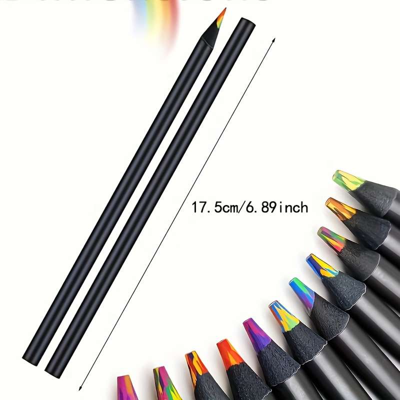 Brutfuner 5pcs 7 Colors Rainbow Colored Pencils Set