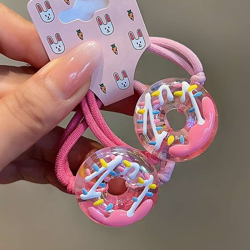 Cute Donut Hair Ties for Girls