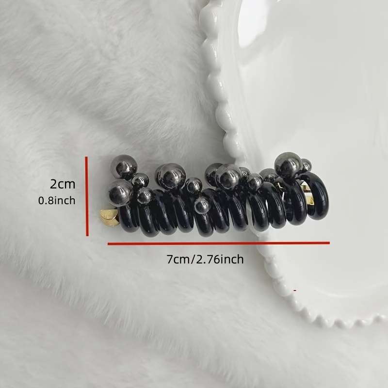 Chic Beaded Spiral Hair Tie