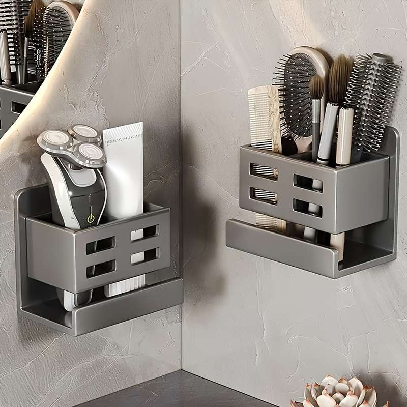 Versatile Wall-Mounted Bathroom Organizer