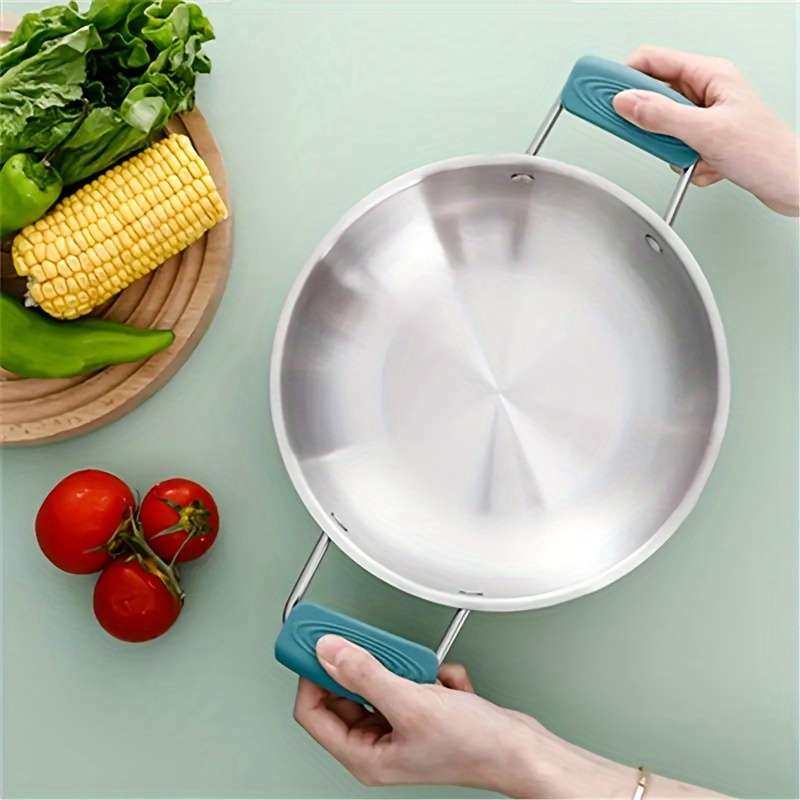 1Pair Of Silicone Handles Anti-scalding Non-slip