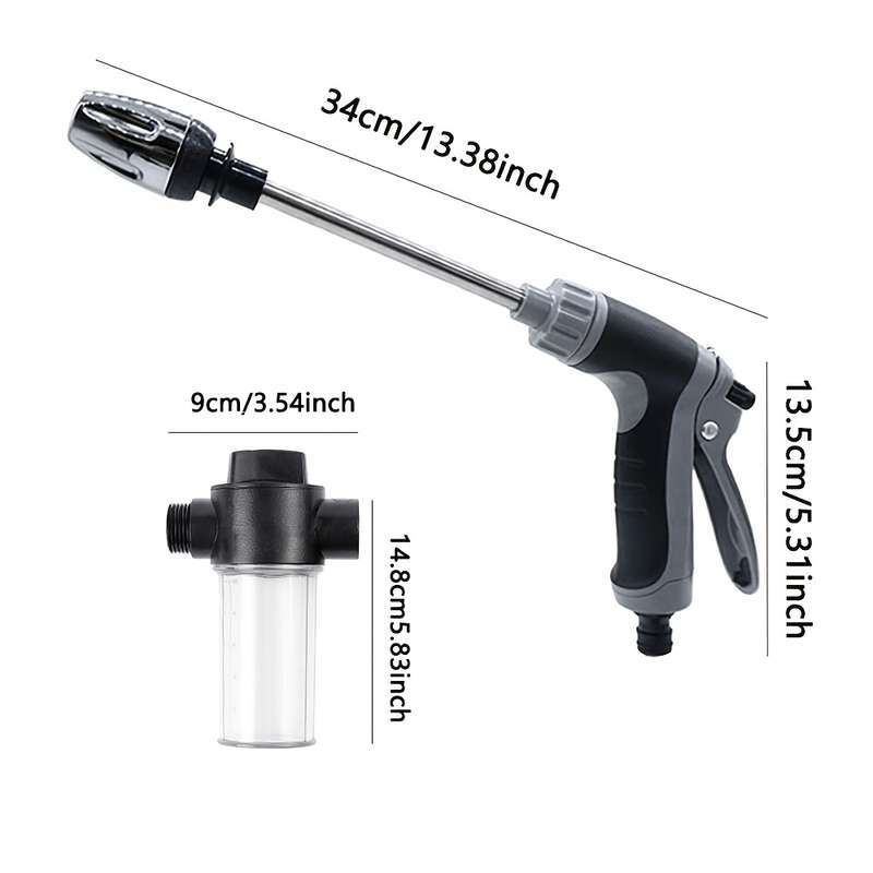 High-Pressure Car Wash Sprayer with Foam Bottle