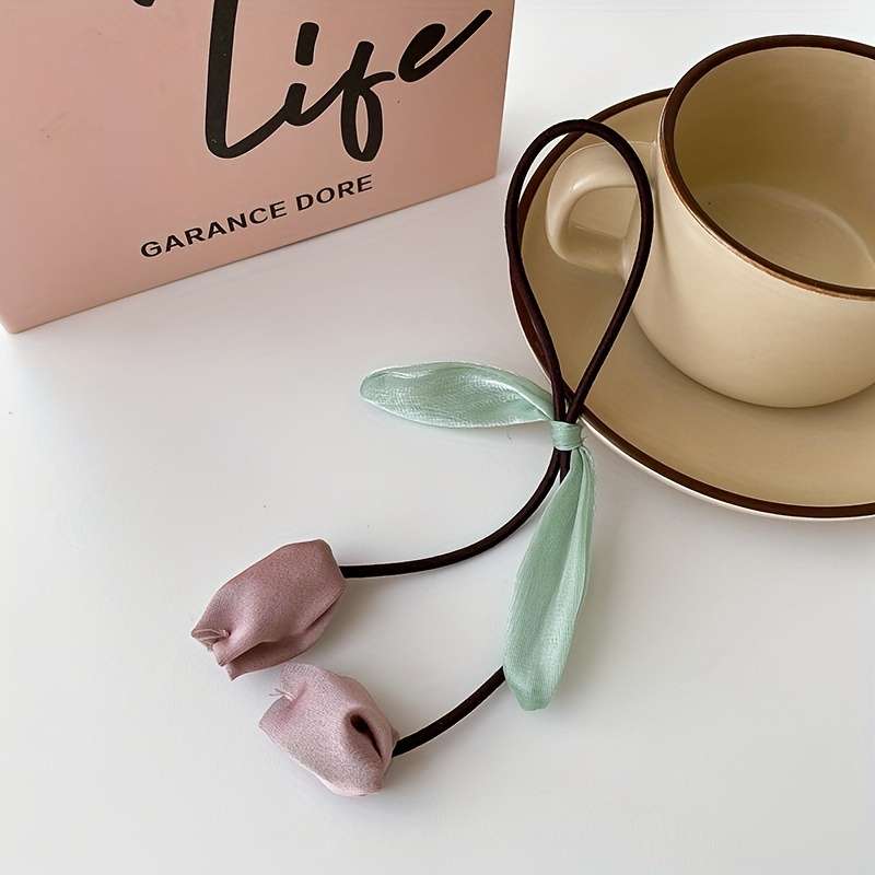 Elegant Silk Floral Hair Ties