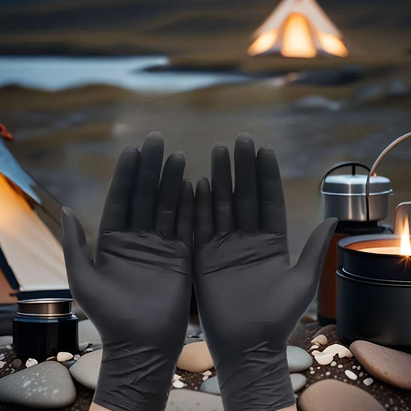 Multi-Purpose Black Disposable Gloves