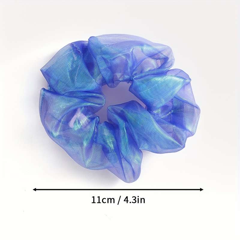 Laser Color Scrunchies Organza Hair
