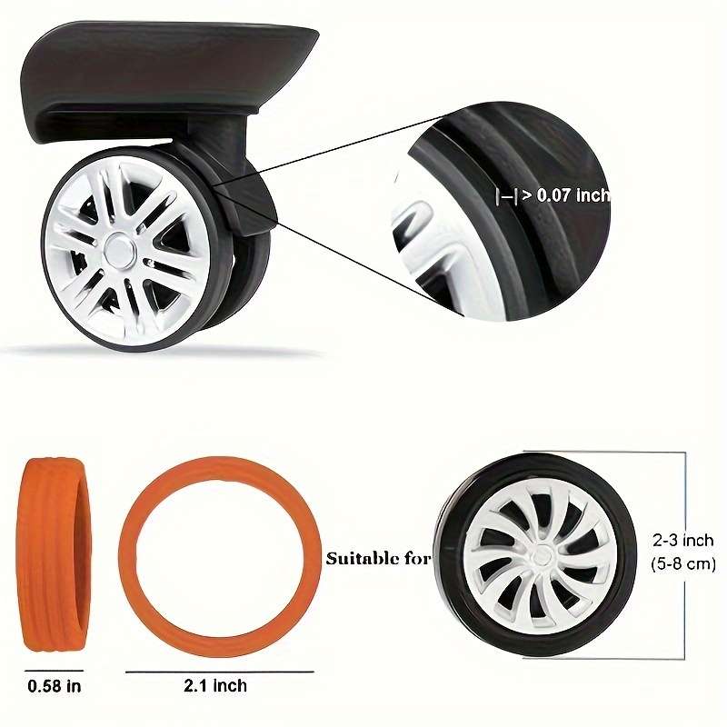 Silent Luggage Wheel Protectors Set