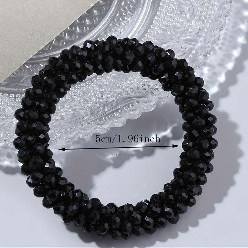 Crystal Handmade Beaded Hair Tie