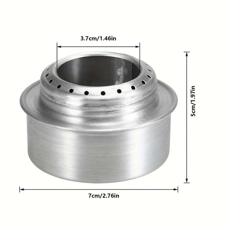 Portable Mini Aluminum Golden Alcohol Stove With Cover For Camping