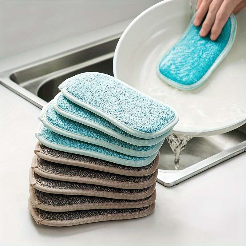 3-Pack Multi-Purpose Non-Scratch Microfiber Scrub Sponges