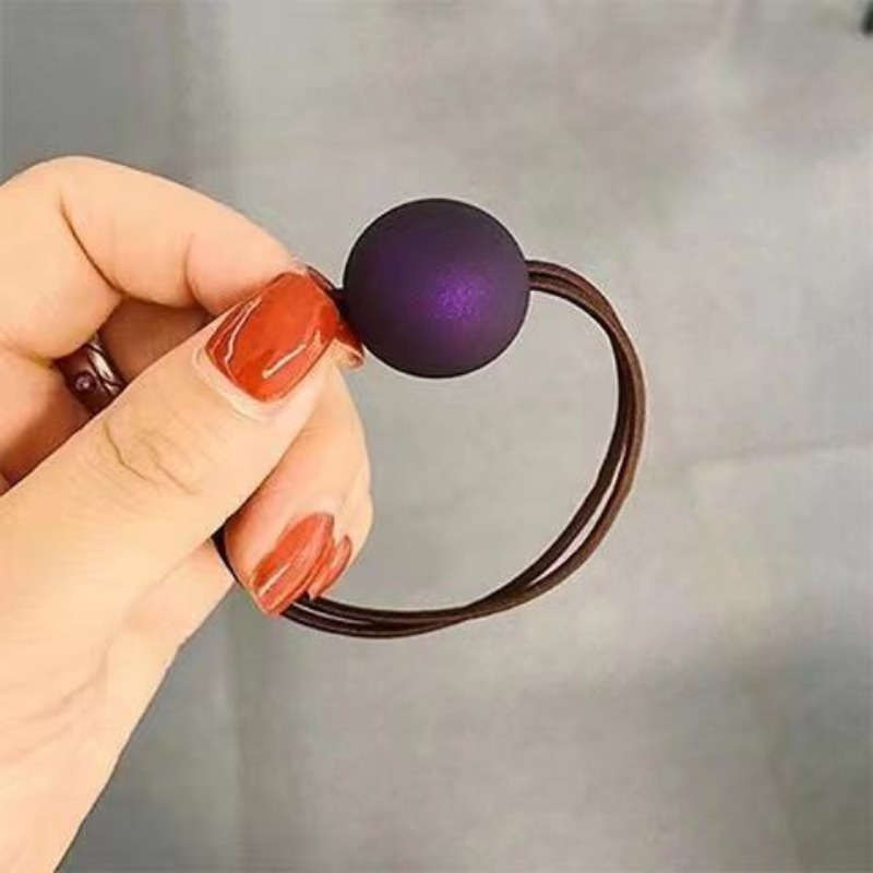 Chic Black Faux Pearl Hair Tie