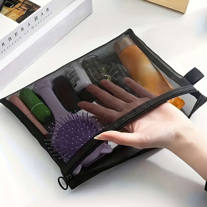 Lightweight Mesh Travel Toiletry Bag Set
