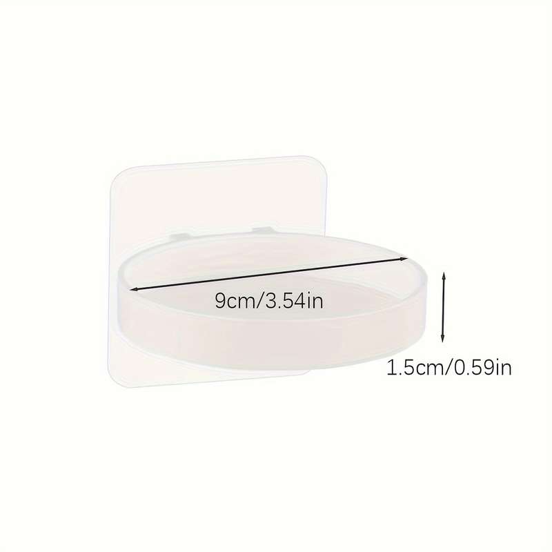 1pc  Adhesive Wall-Mounted Round Storage Shelf