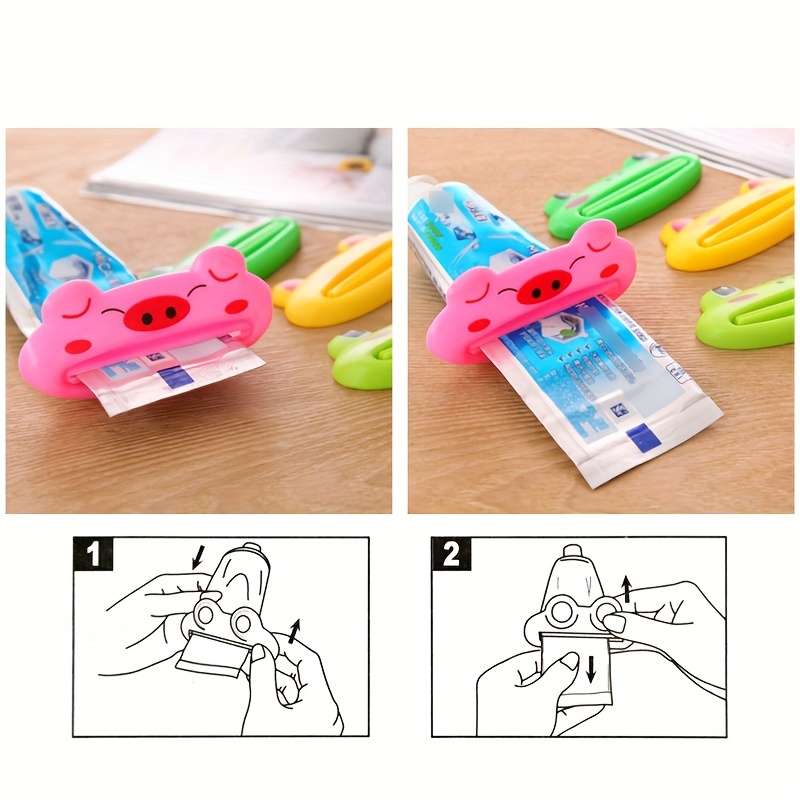 4pcs Plastic Toothpaste Squeezer Clip For Tubes