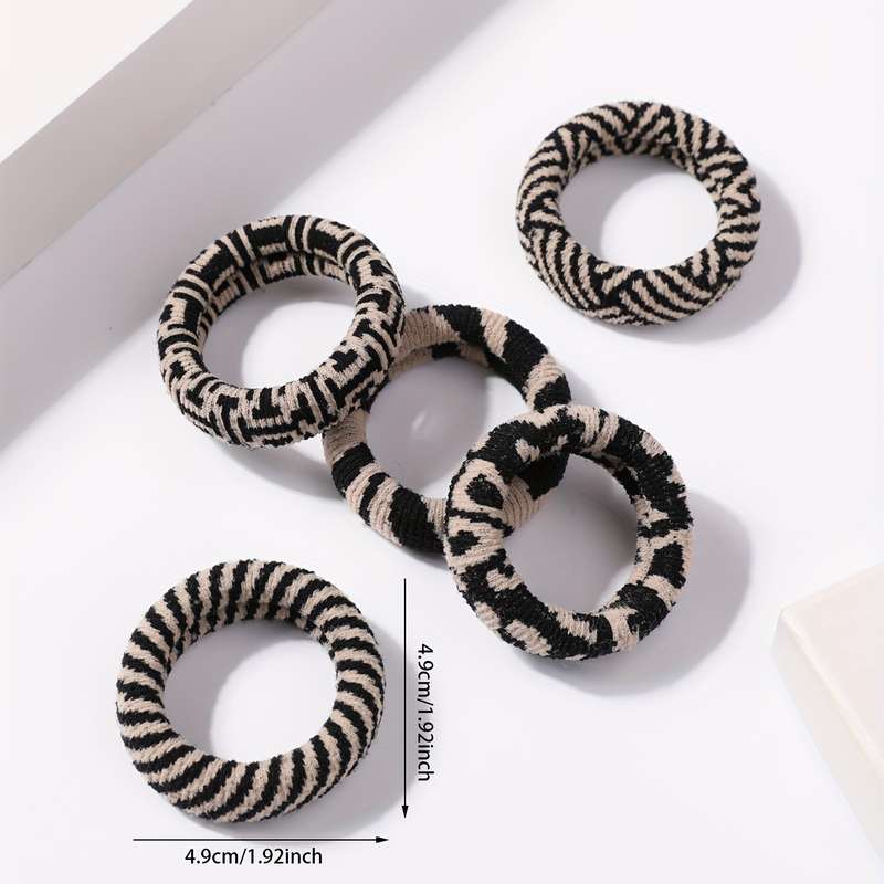 5pcs Chic Plush Hair Ties