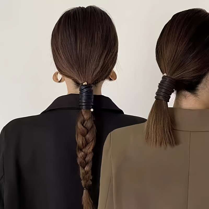 PU Leather Hair Ties for Women