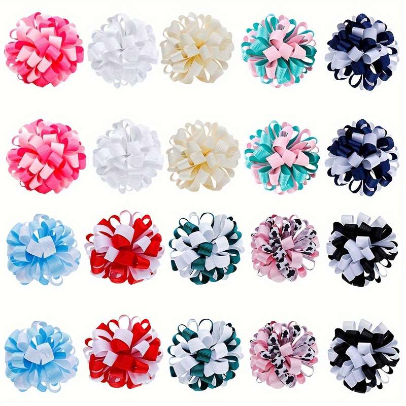 Vibrant Hydrangea Floral Hair Ties for Girls