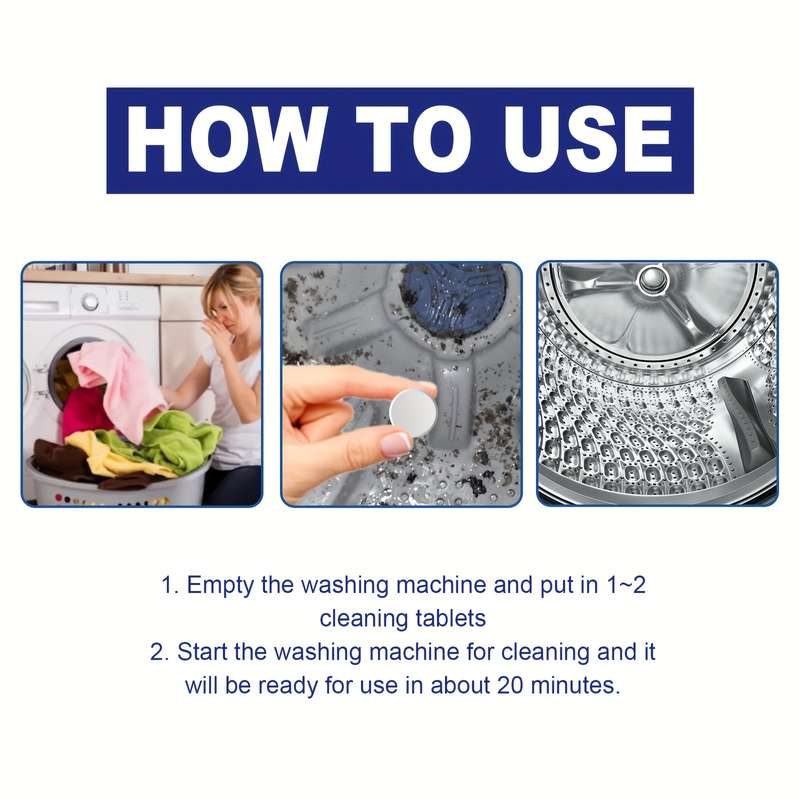 10pcs Multi-Purpose Washing Machine Cleaner Tablets