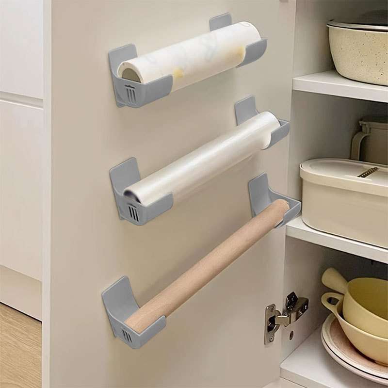 4pcs White Self-Adhesive Kitchen Organizer Holders