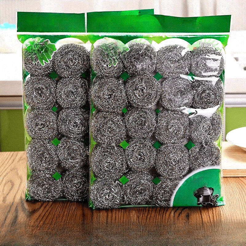 A Pack Of 10 Stainless Steel Wire Ballscopper Wire Cleaning Brush