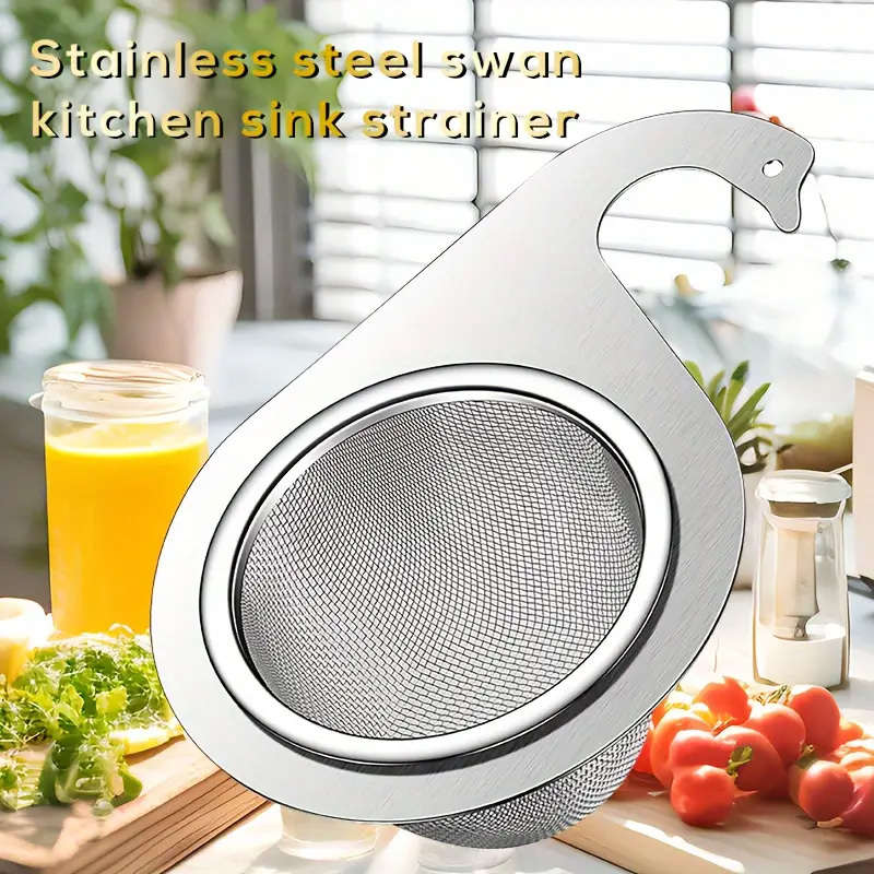 1pc Swan Stainless Steel Kitchen Sink Strainer