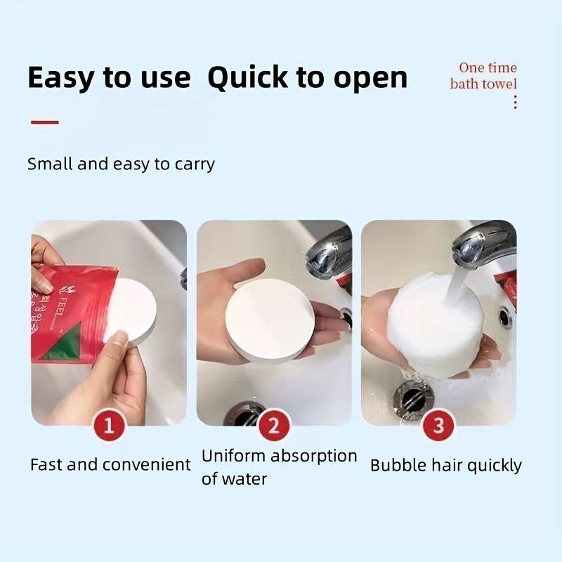 Ultra-Compact Disposable Bath Towels