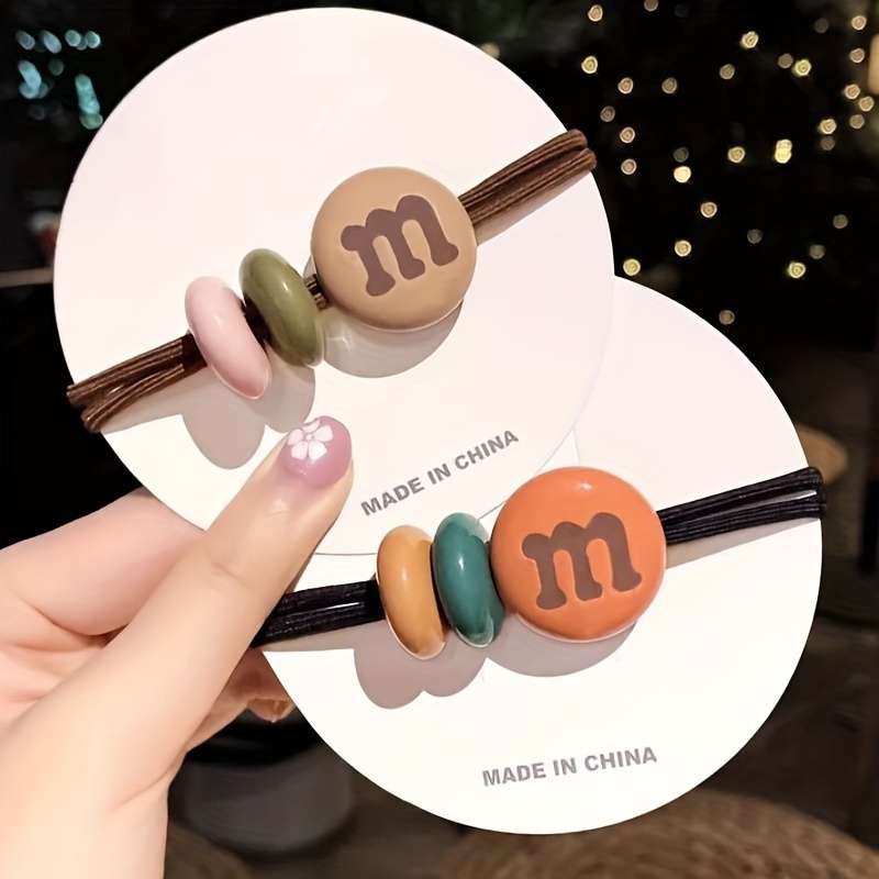 Chic Chocolate Bean Hair Ties Set