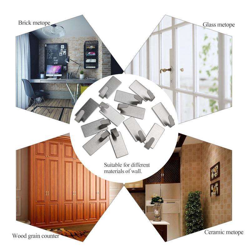 Adhesive Stainless Steel Towel Hooks Towel Racks Wall Hooks