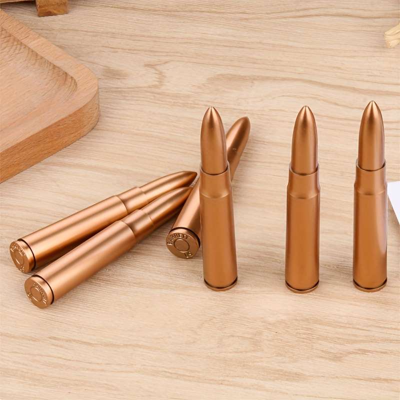 6-Pack Golden Bullet Shaped Ballpoint Pens