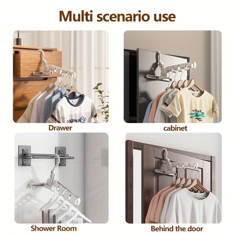 1pc Wall-Mounted Folding Drying Rack