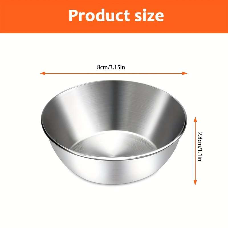 1pcs Stainless Steel Seasoning Dishes