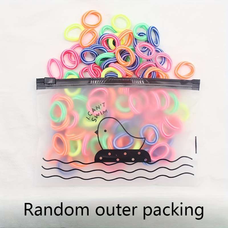 Pieces Fashionable Double-Color Striped Hair Ties