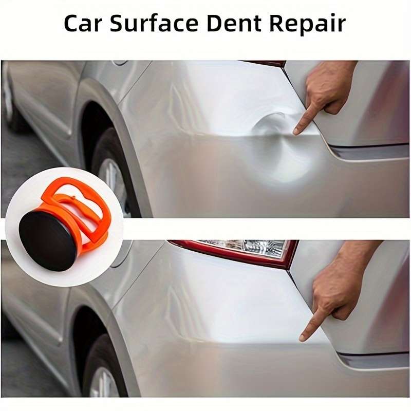 2-Piece Large Car Shape Dent Puller Set - Easy Bump Fixer And Repair Tool With Powerful Suction Cup