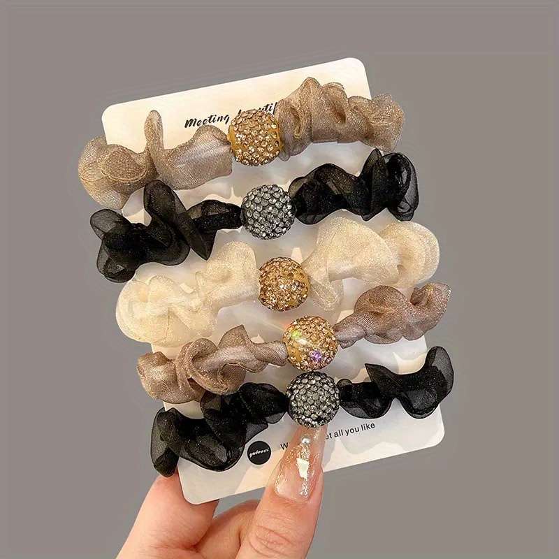 Elegant Rhinestone Mesh Hair