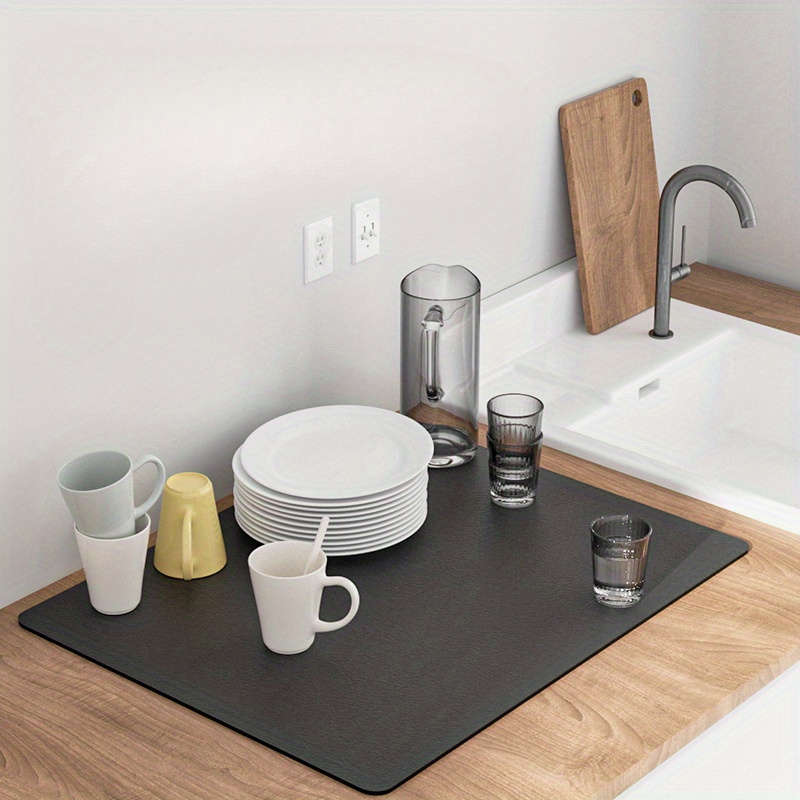 Kitchen Counter Dish Drying Mat